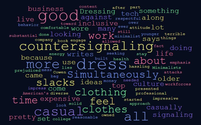 Countersignaling Today Through Clothing – Novel Learning