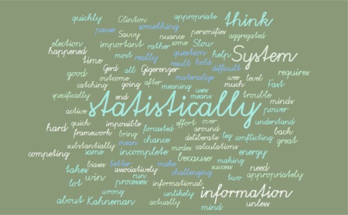 Thinking Statistically