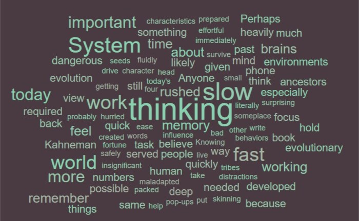 Thinking Fast and Evolution