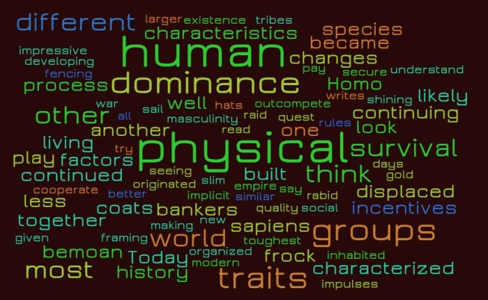 A Quick Historical Glance at Physical Dominance in Cultural Evolution