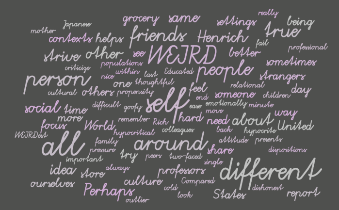 A WEIRD Way to View the Self